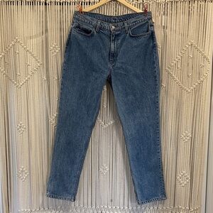 Reformation Straight Leg Jeans in Medium Blue Denim